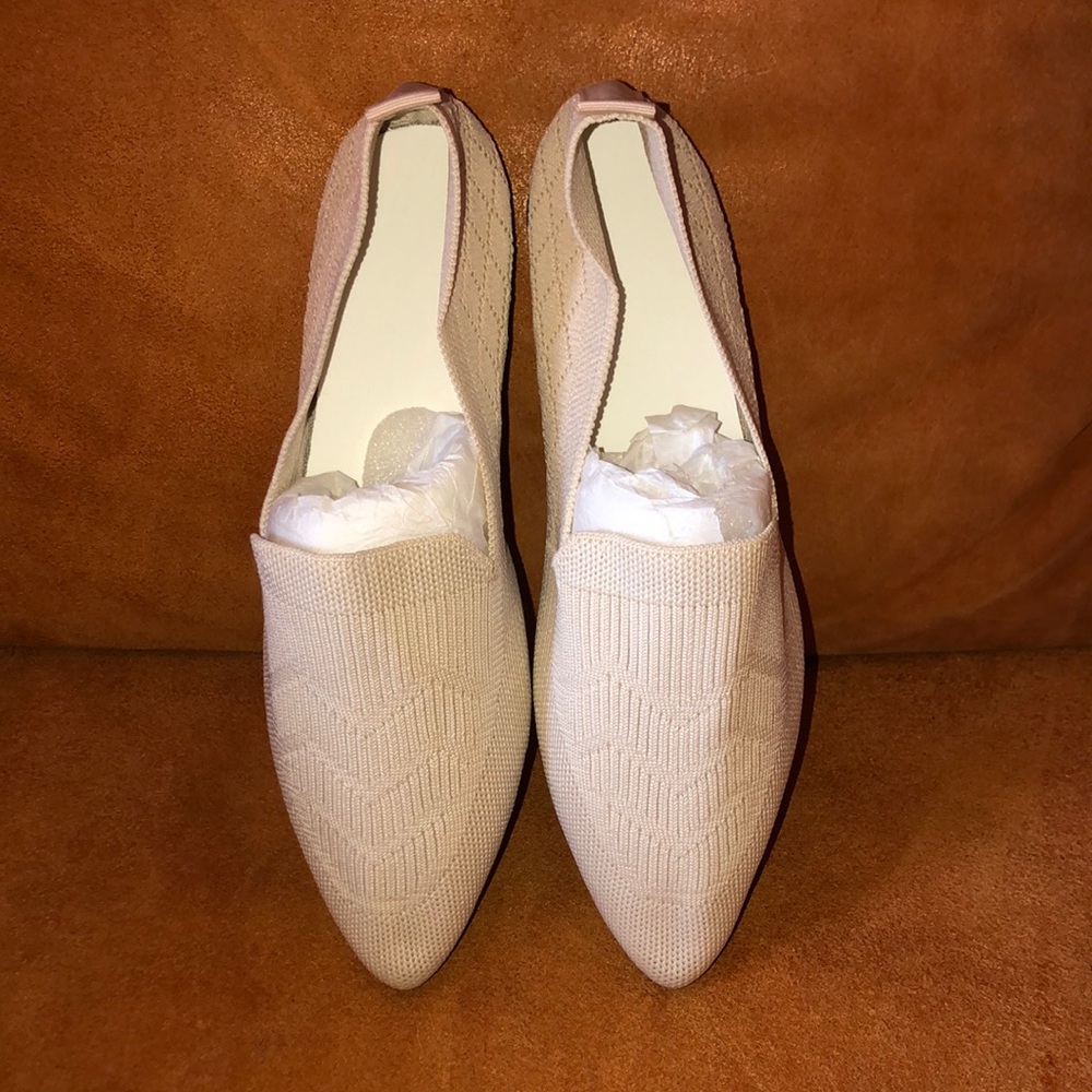 Elegant Cream Women's Slip-On Shoes